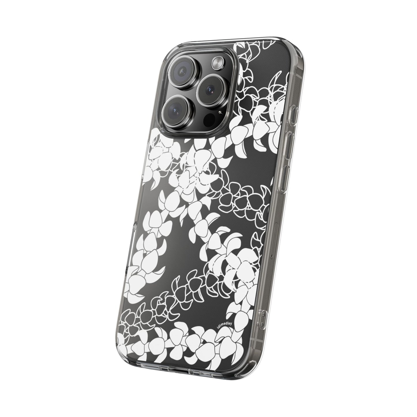 Puakenikeni Curvilinear Lei CLEAR Phone Case