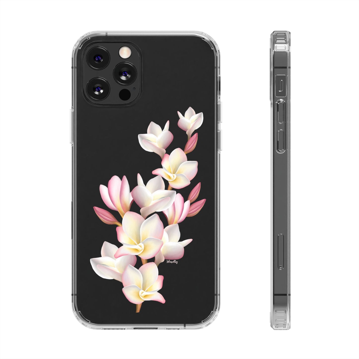 Pink Plumeria Cluster CLEAR Case