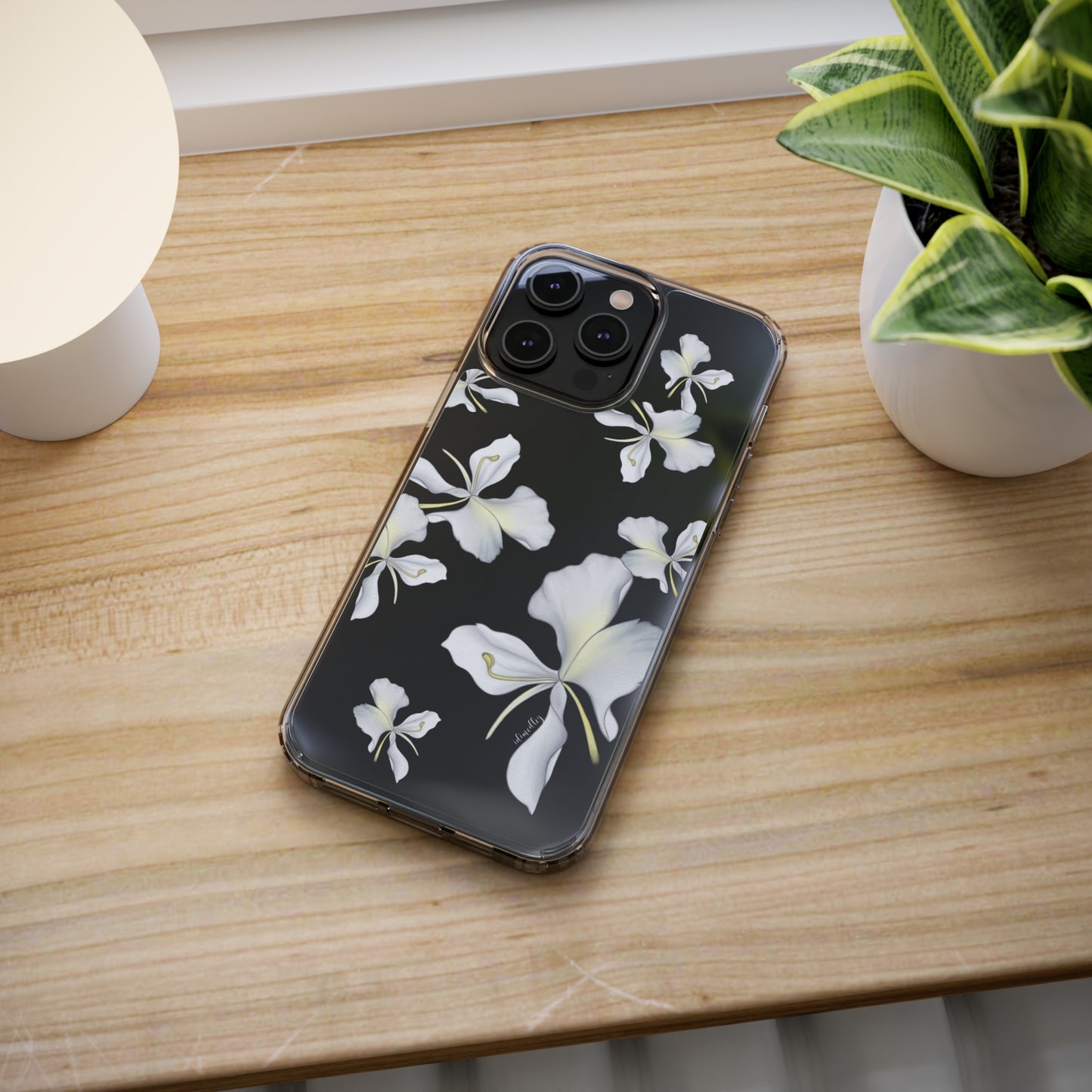 Awapuhi Butterfly Ginger Falling Flowers CLEAR Case
