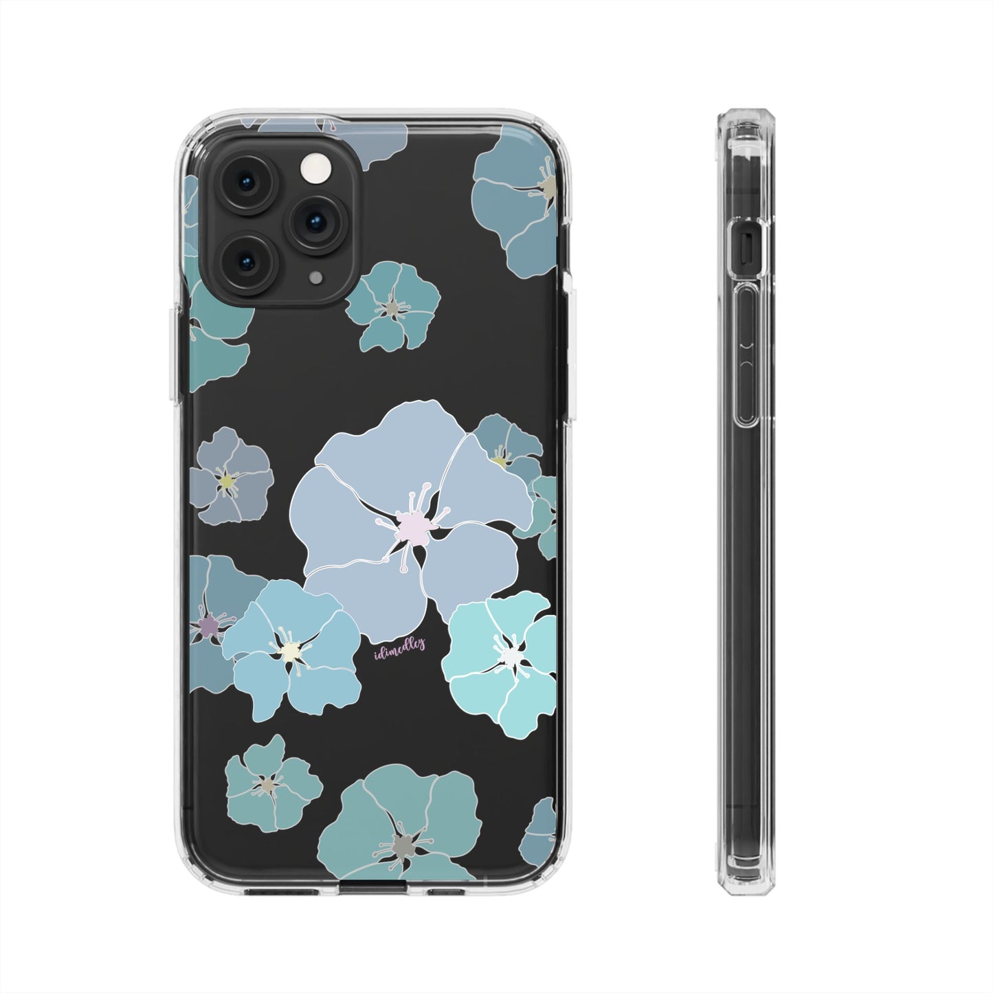 Ilima Flowers Blue CLEAR Case