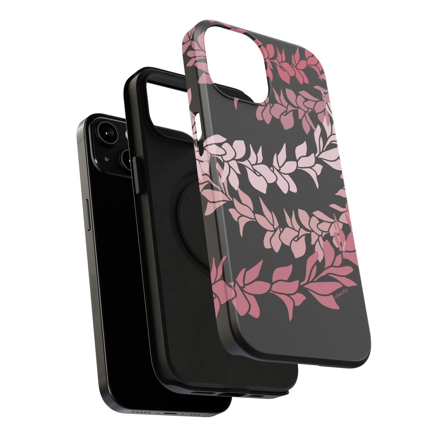 Plumeria Leis in Color Me Pinks (Black)