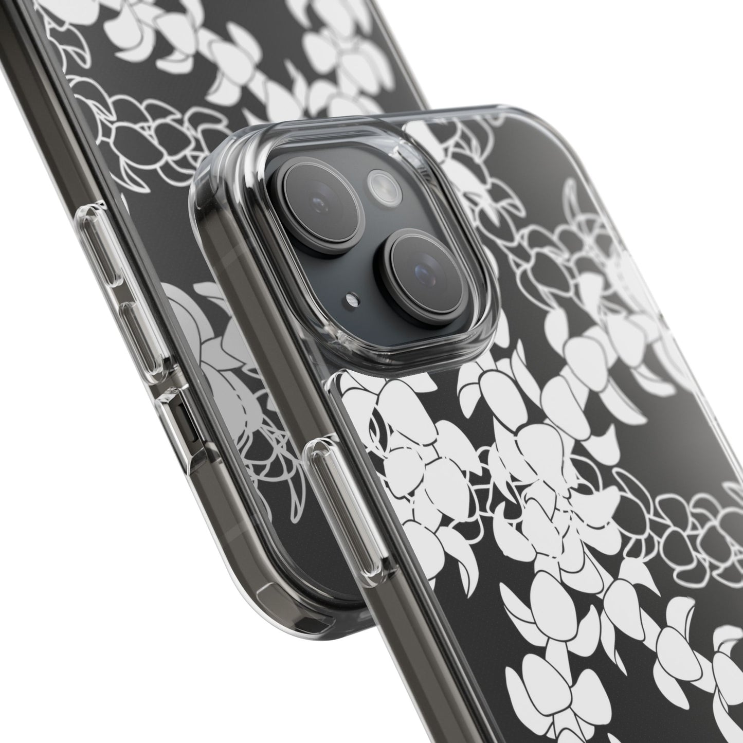 Puakenikeni Curvilinear Lei CLEAR Phone Case