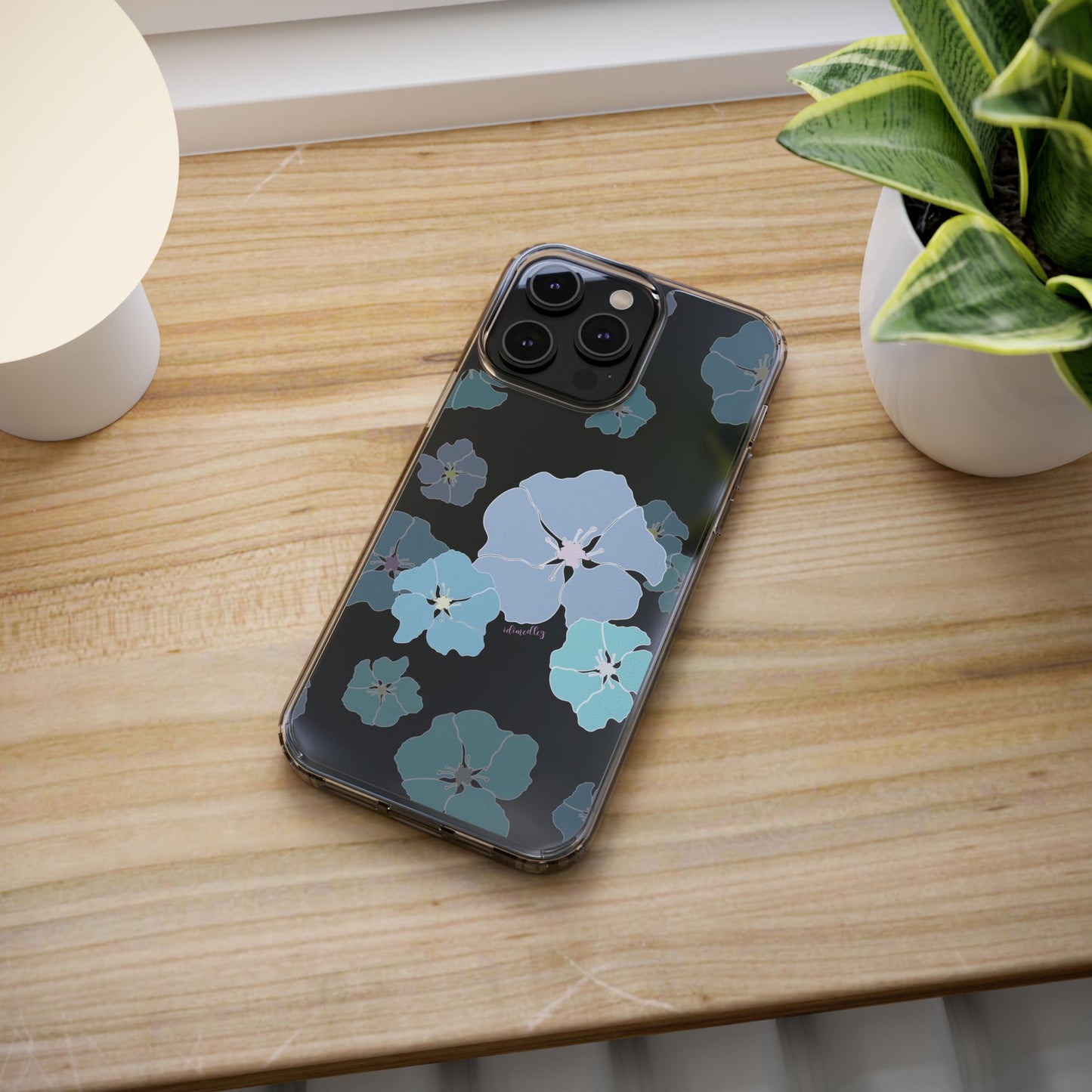 Ilima Flowers Blue CLEAR Case