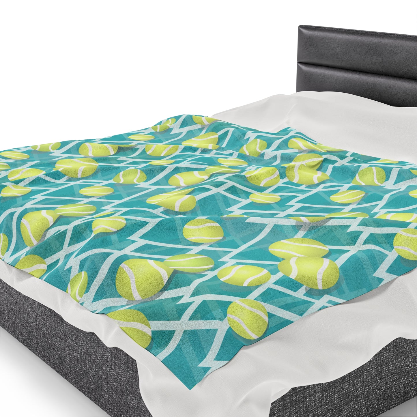 Incredibly Soft Velveteen Blanket- Tennis Ball in Your Court