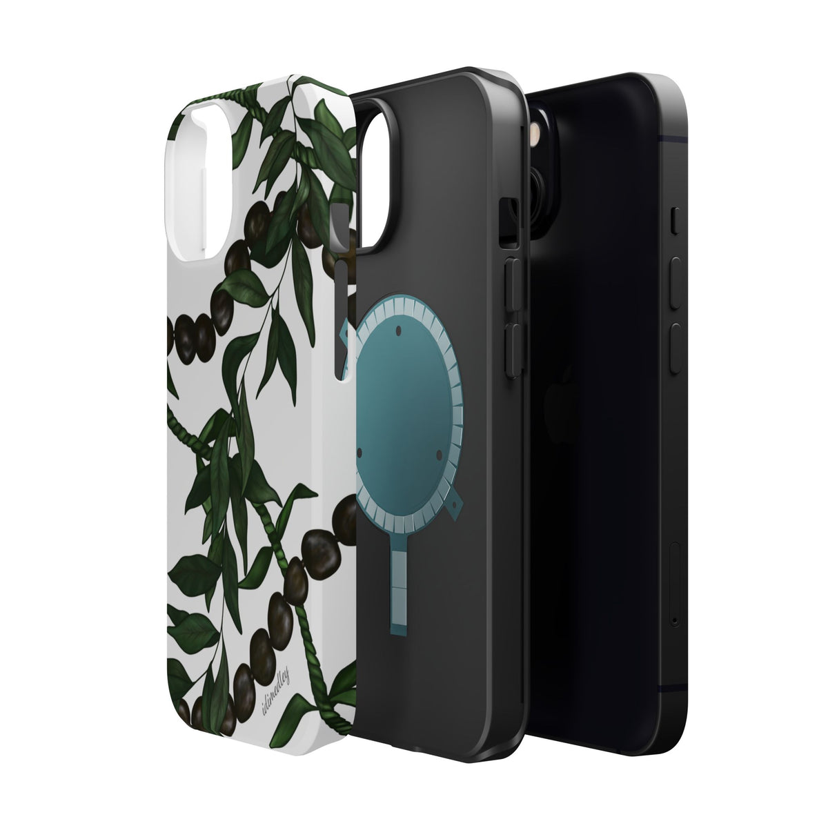 Kukui Nut, Maile, Ti Leaf Lei (White), MAGSAFE