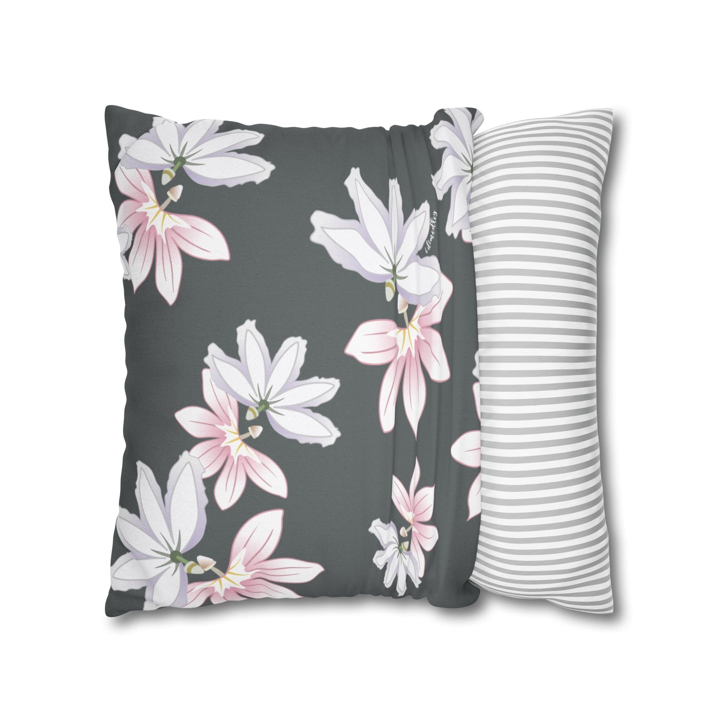 Pillow Case- Naupaka Love Story (Dark Gray)