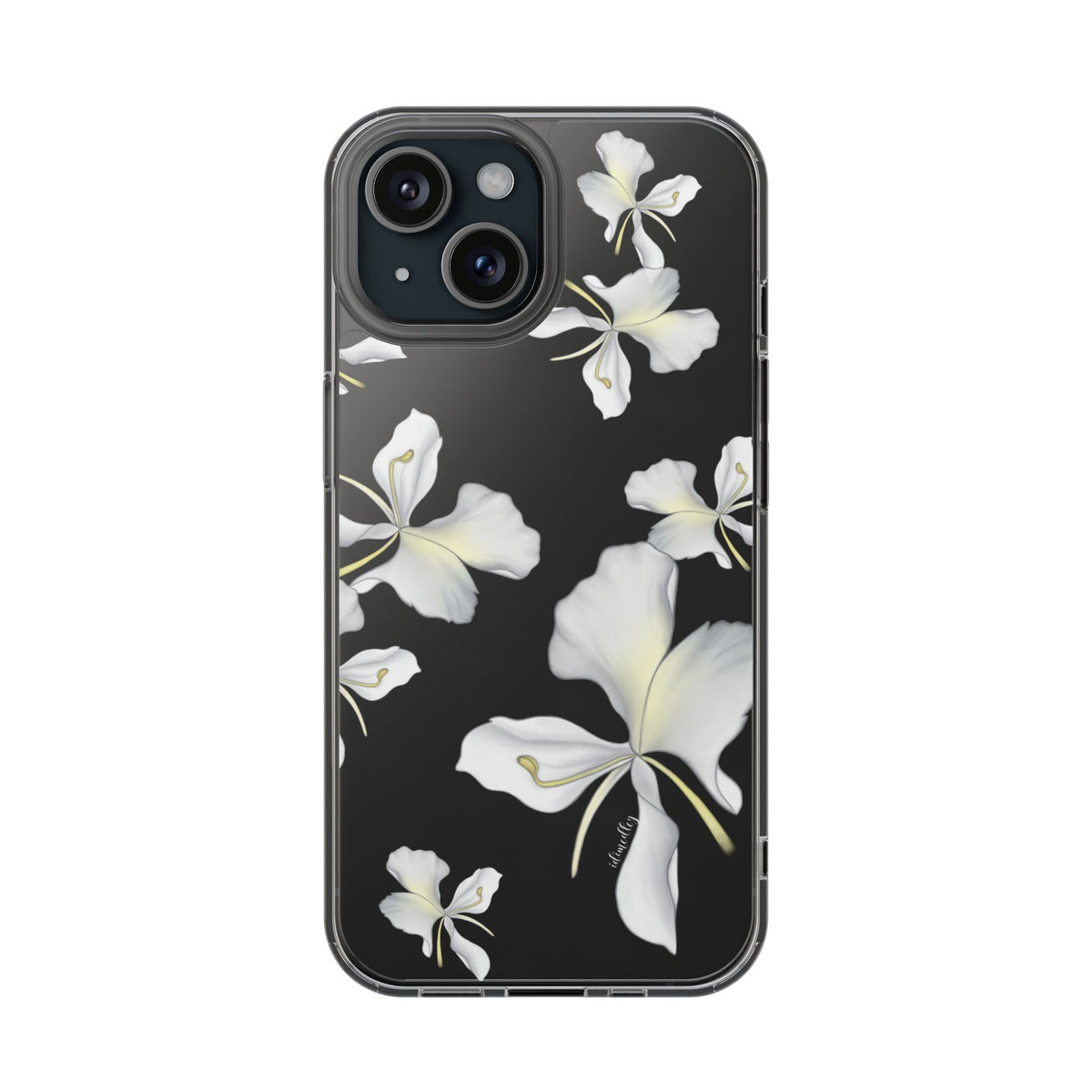 Awapuhi Butterfly Ginger Falling Flowers CLEAR Case