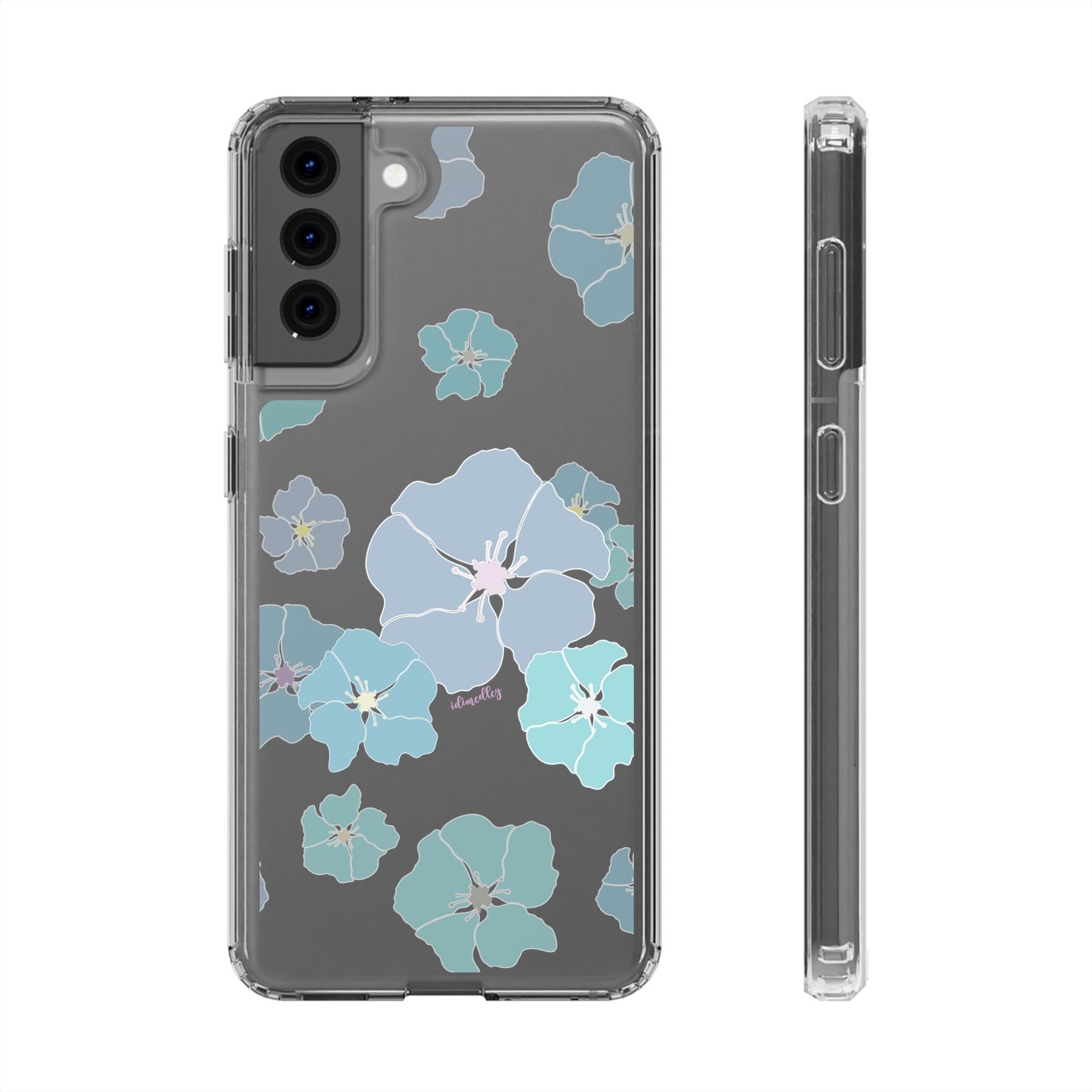 Ilima Flowers Blue CLEAR Case