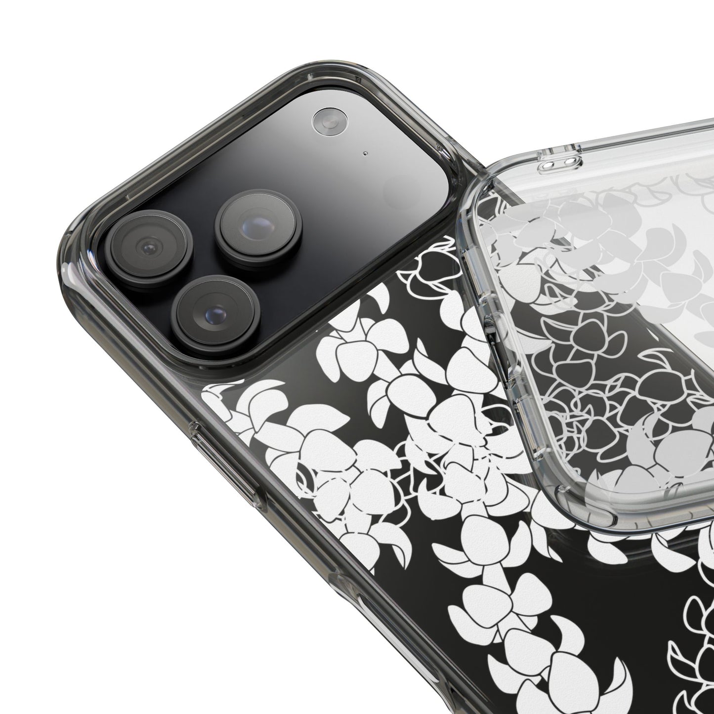 Puakenikeni Curvilinear Lei CLEAR Phone Case