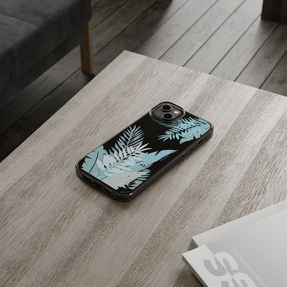 Whispering Leaves (Blue) CLEAR Case