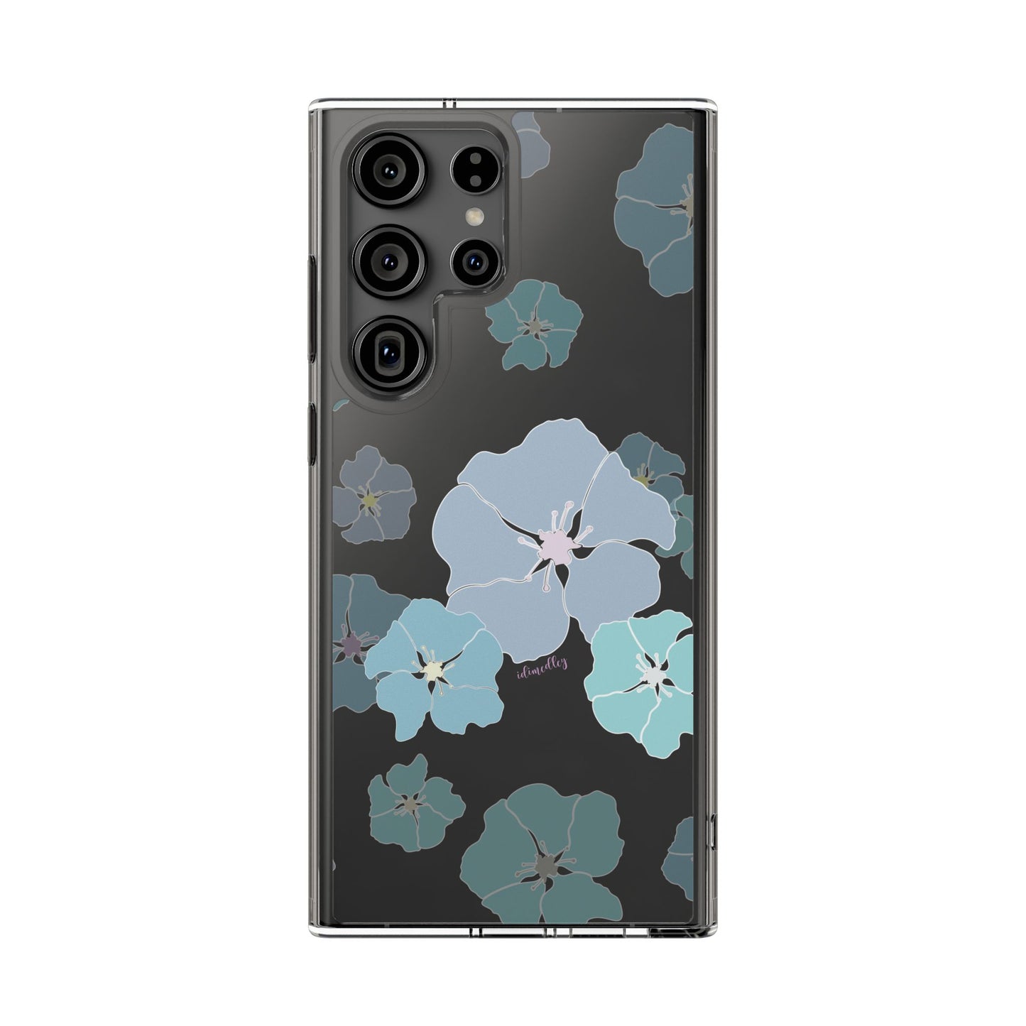 Ilima Flowers Blue CLEAR Case