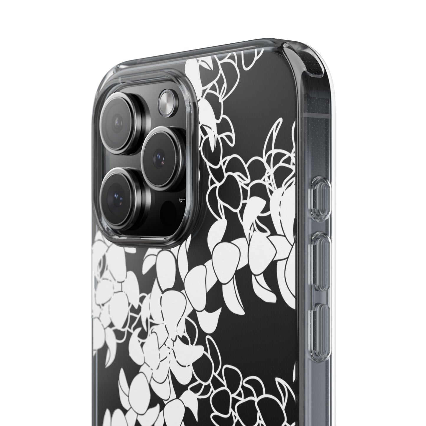 Puakenikeni Curvilinear Lei CLEAR Phone Case