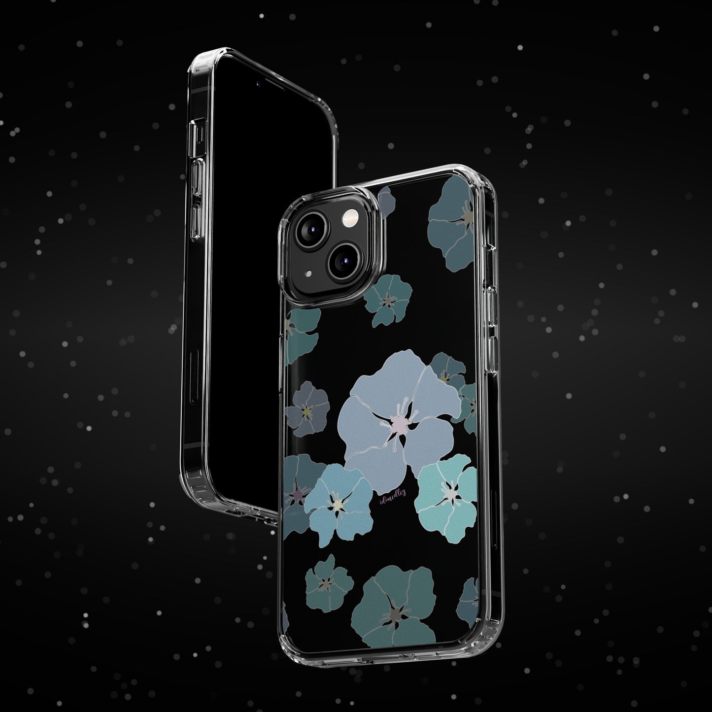 Ilima Flowers Blue CLEAR Case