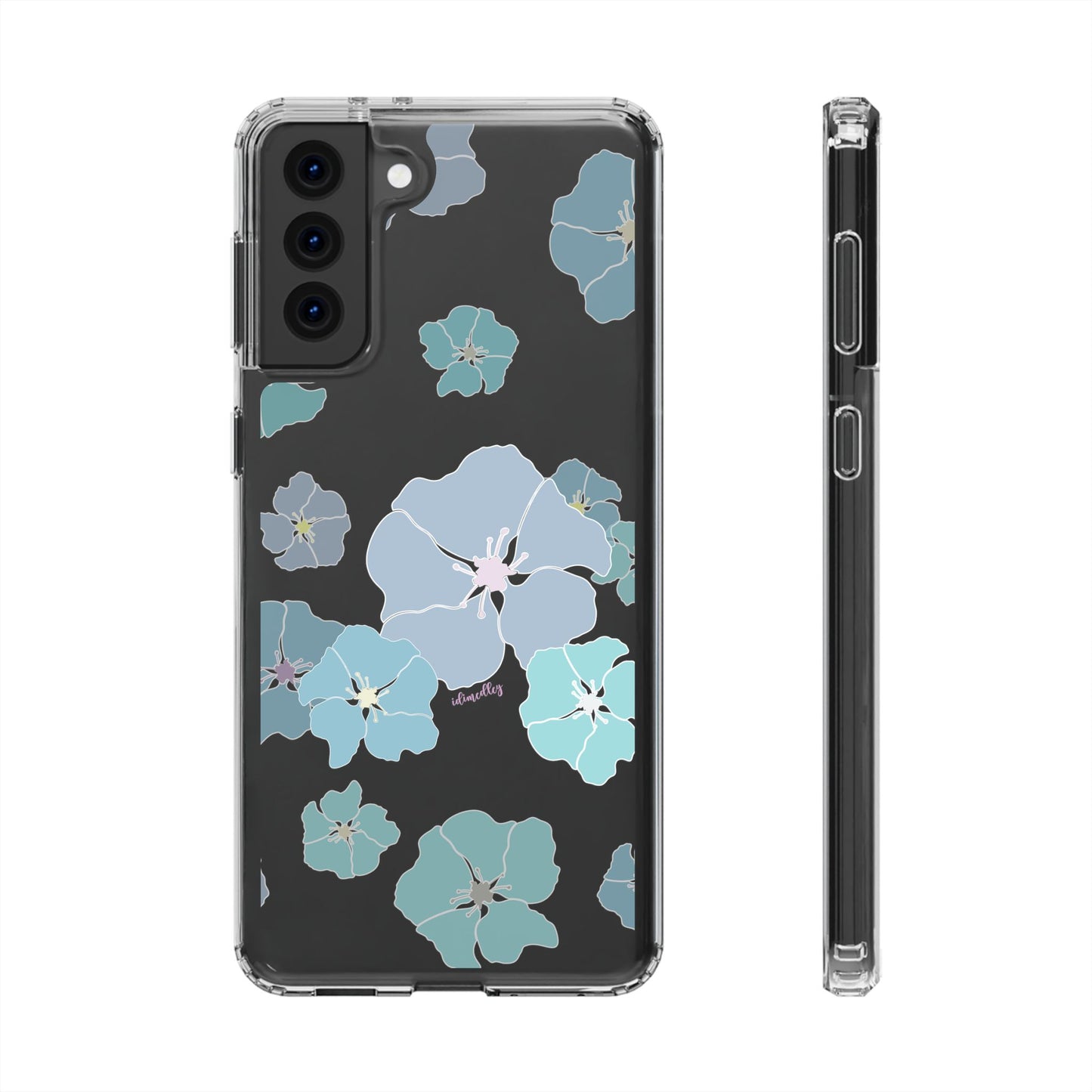 Ilima Flowers Blue CLEAR Case