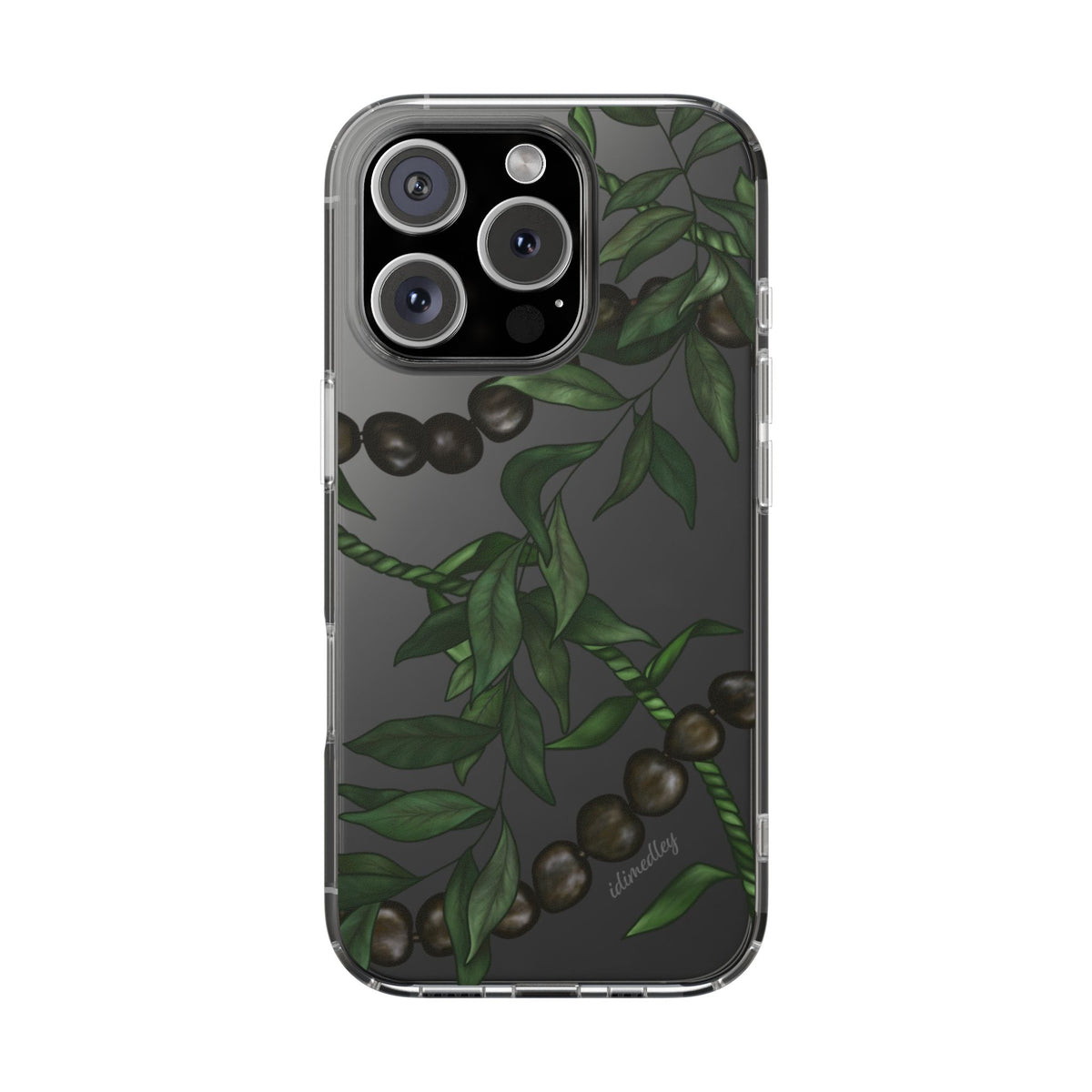 Kukui Nut, Maile and Ti Leaf Lei CLEAR Case