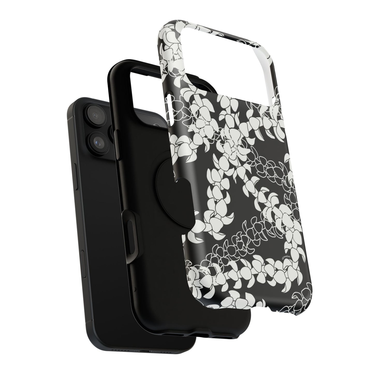 Puakenikeni Curvilinear Lei (Black)