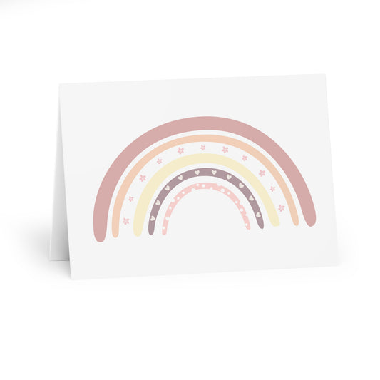 Notecards (5 Pack)- Pink Rainbows