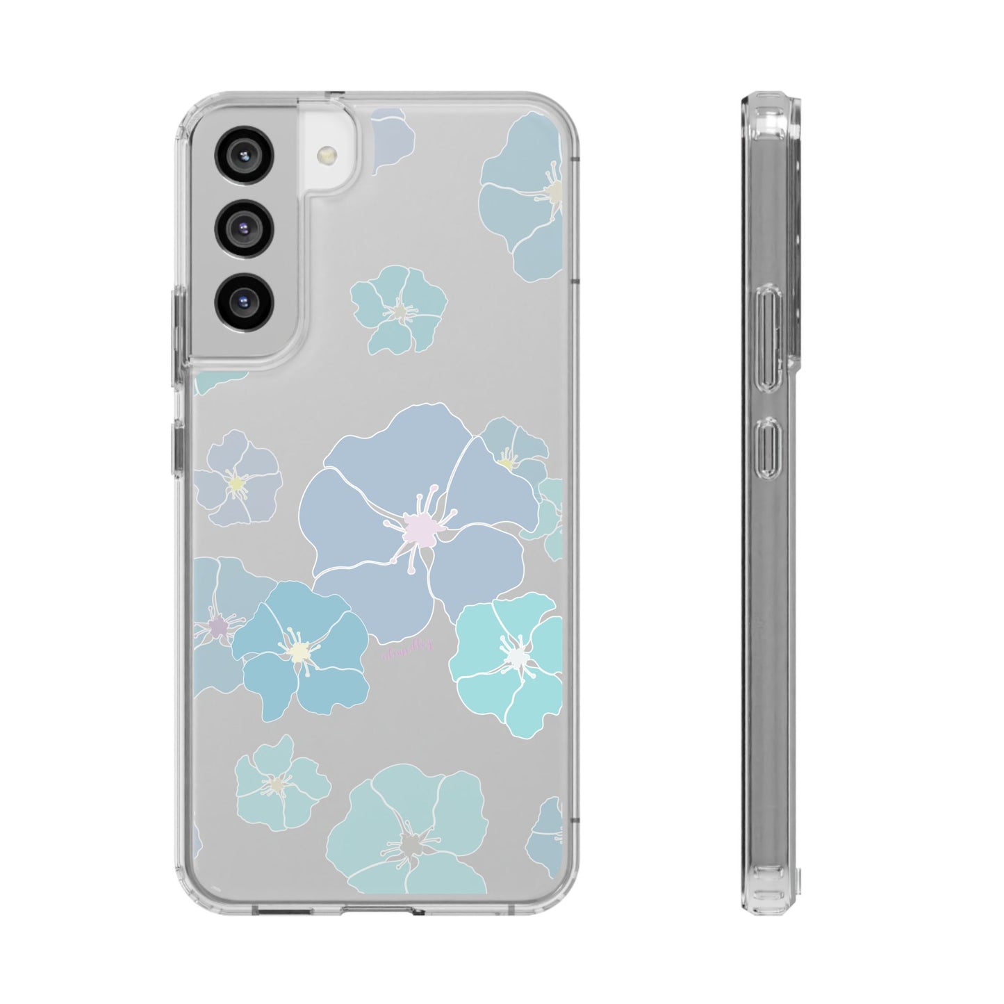 Ilima Flowers Blue CLEAR Case