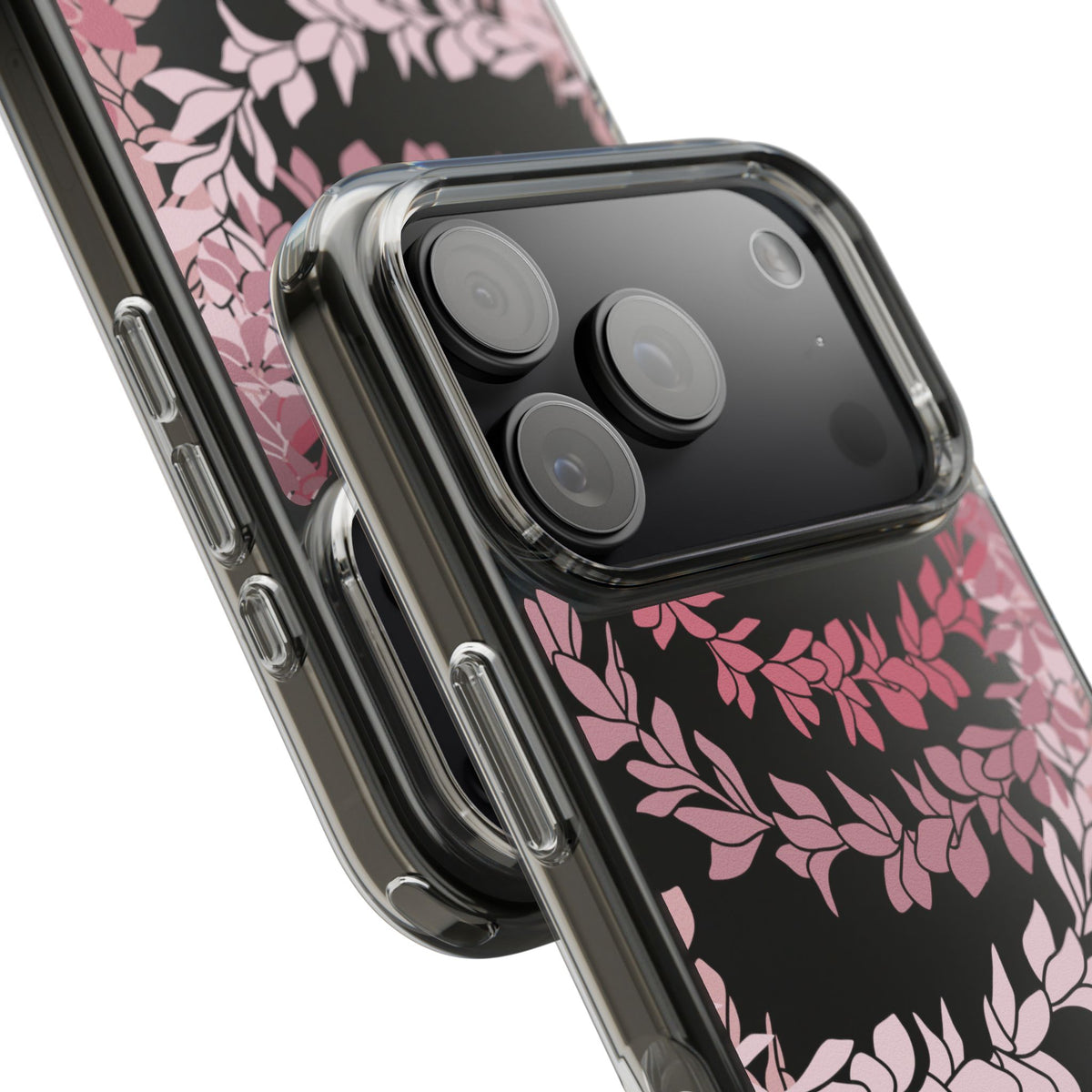 Plumeria Lei in Color Me Pinks CLEAR Case