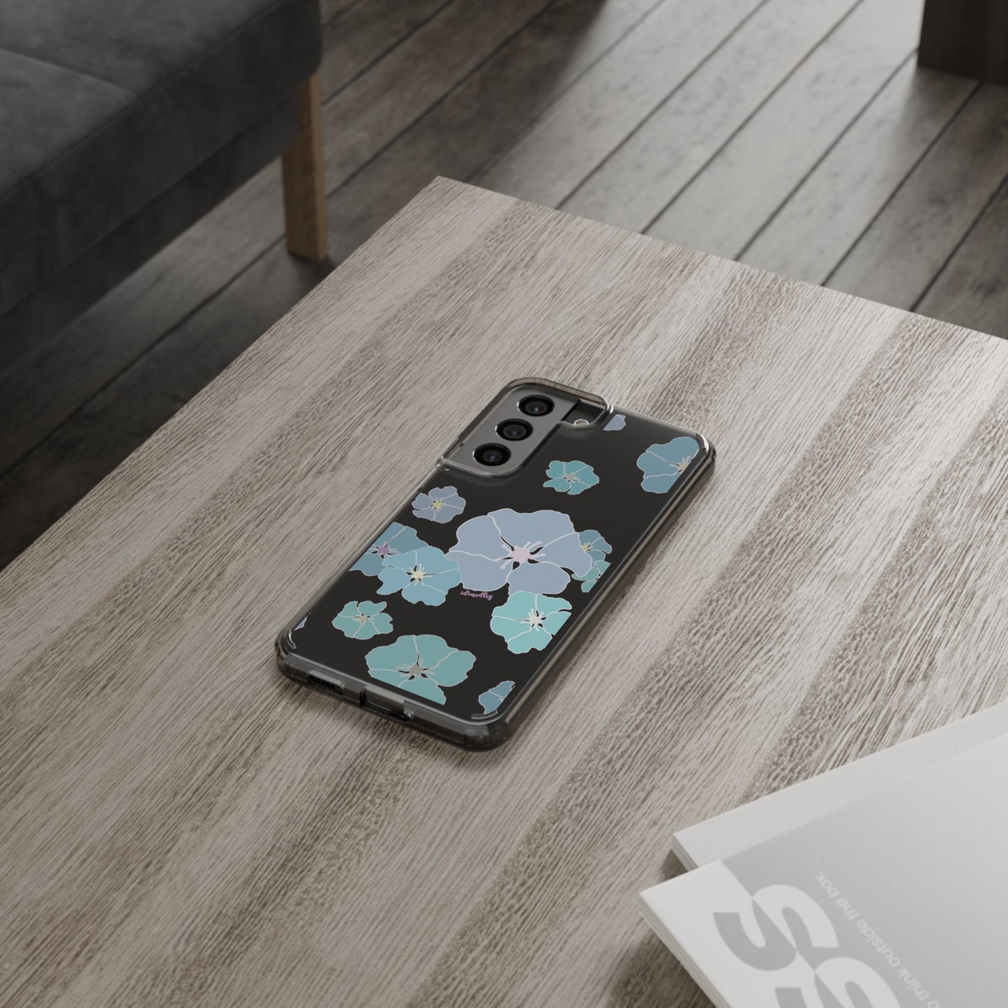 Ilima Flowers Blue CLEAR Case