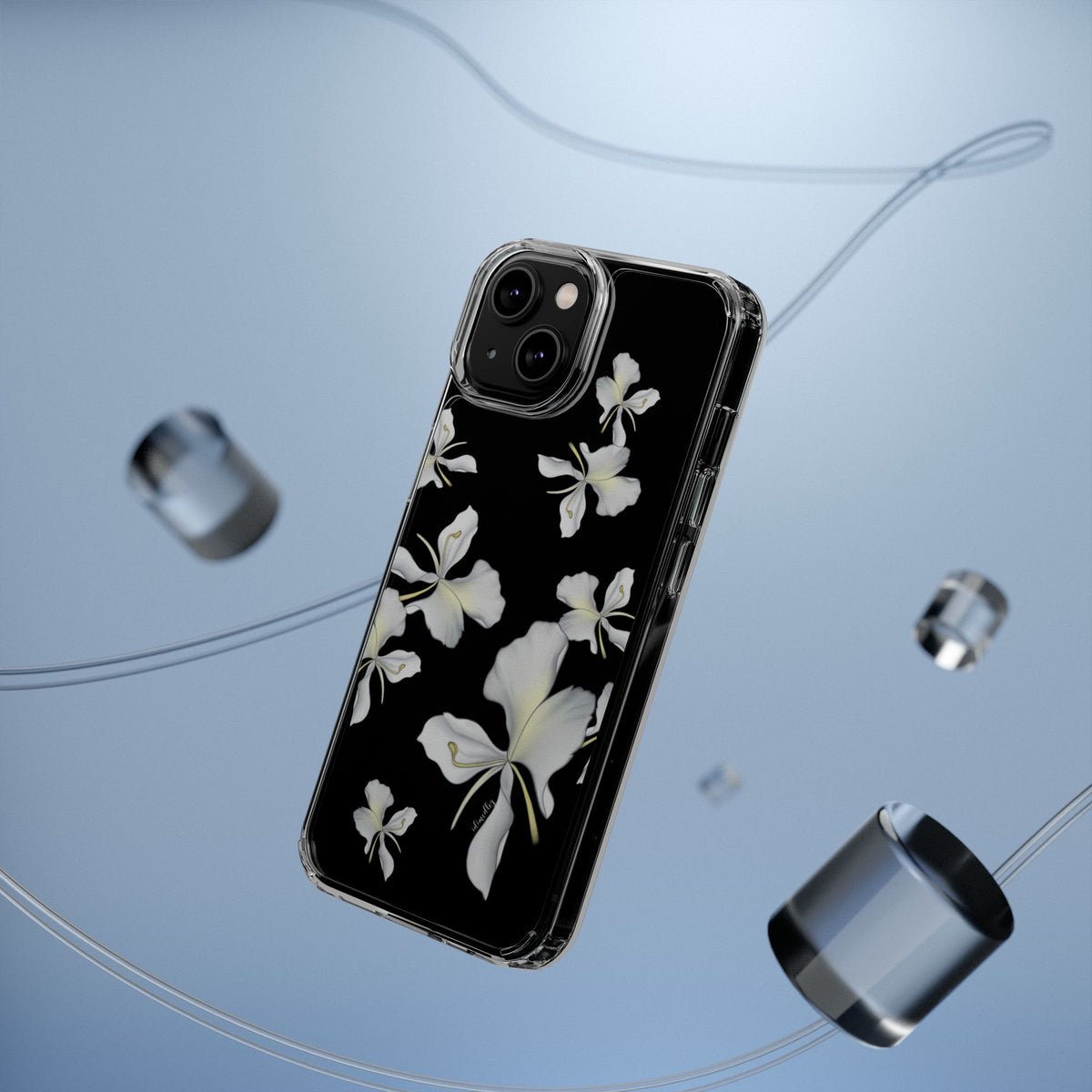 Awapuhi Butterfly Ginger Falling Flowers CLEAR Case