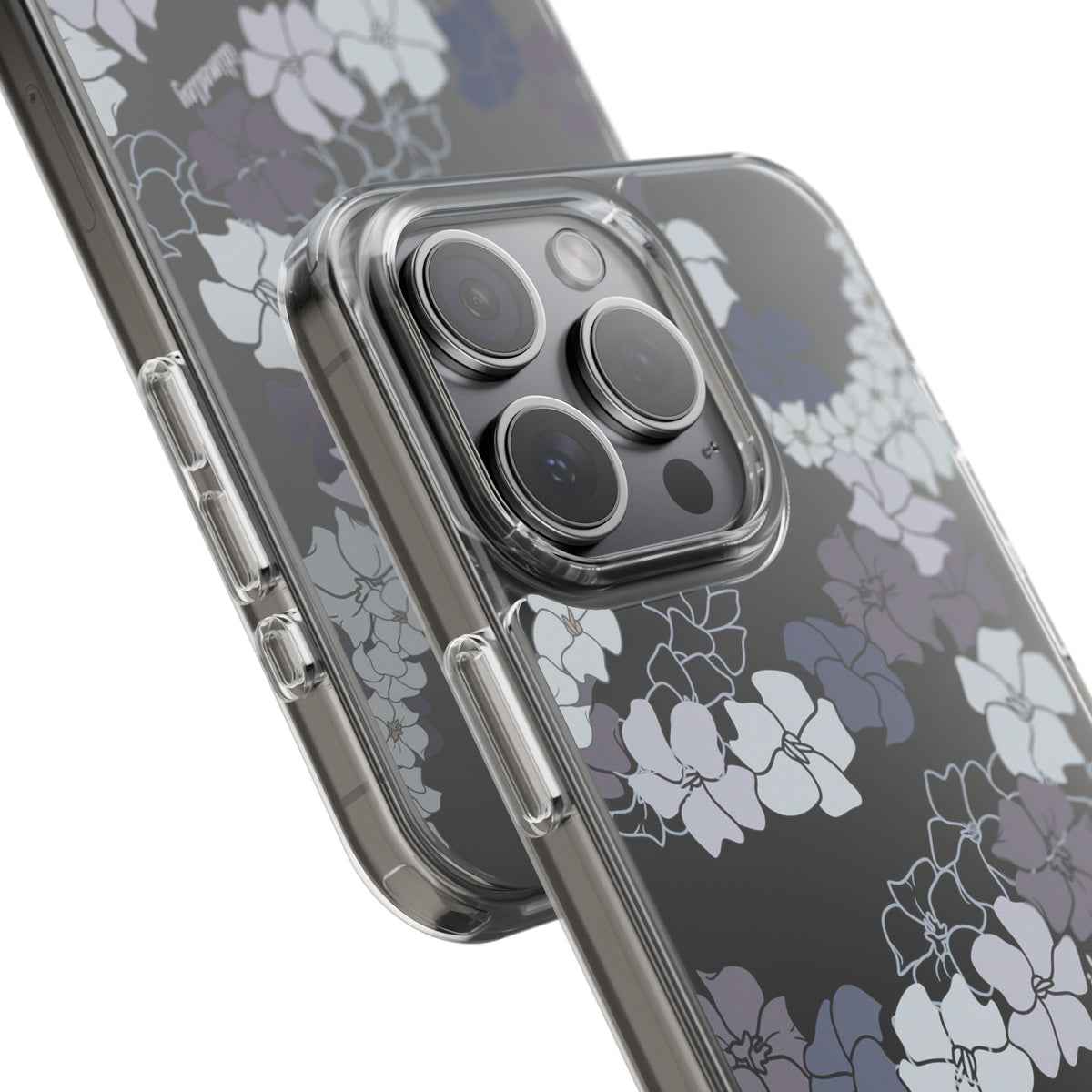 Puakenikeni En Face Flower Leis (Blue and Purple) CLEAR Case