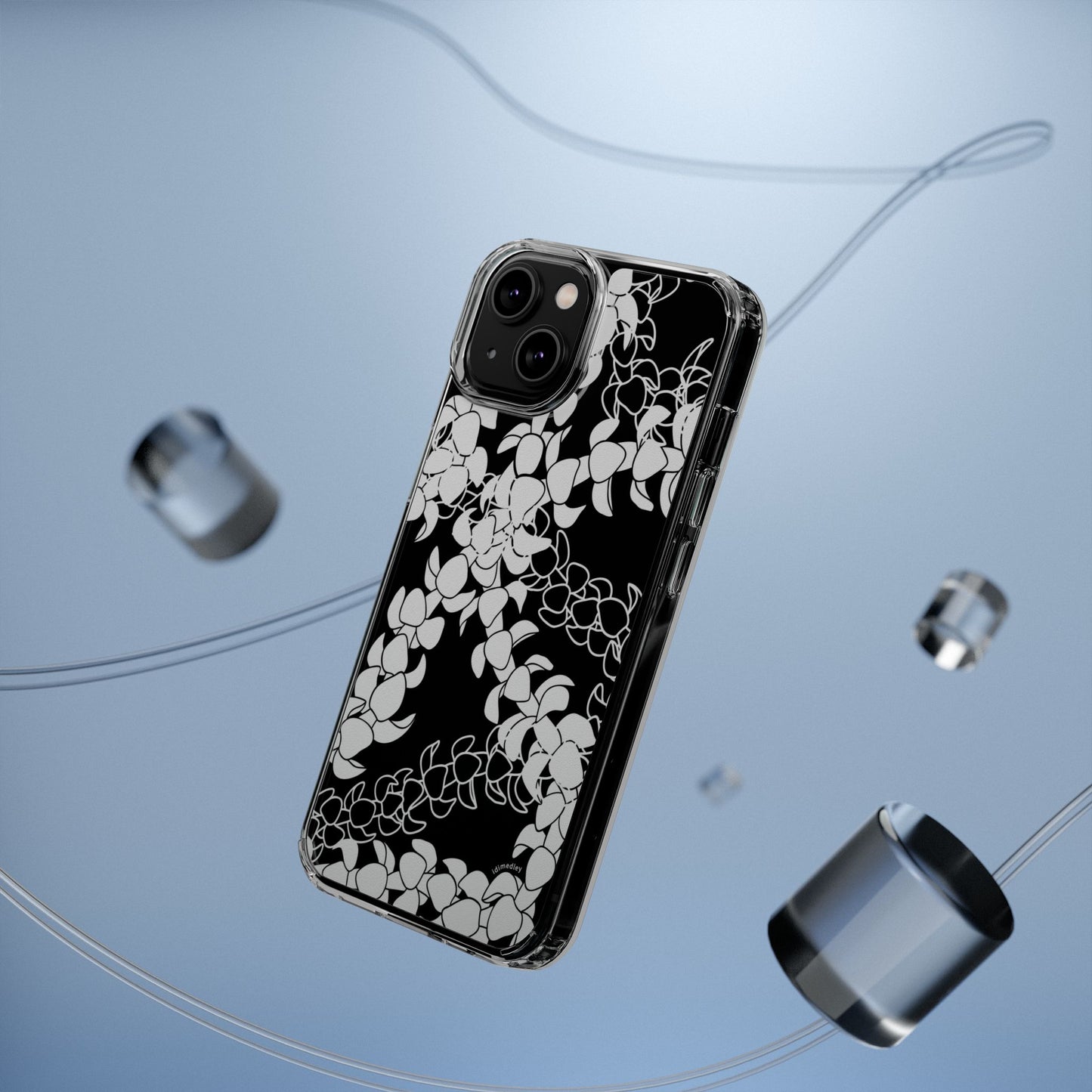 Puakenikeni Curvilinear Lei CLEAR Phone Case