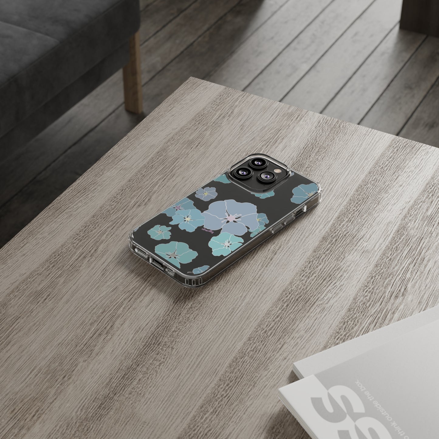 Ilima Flowers Blue CLEAR Case