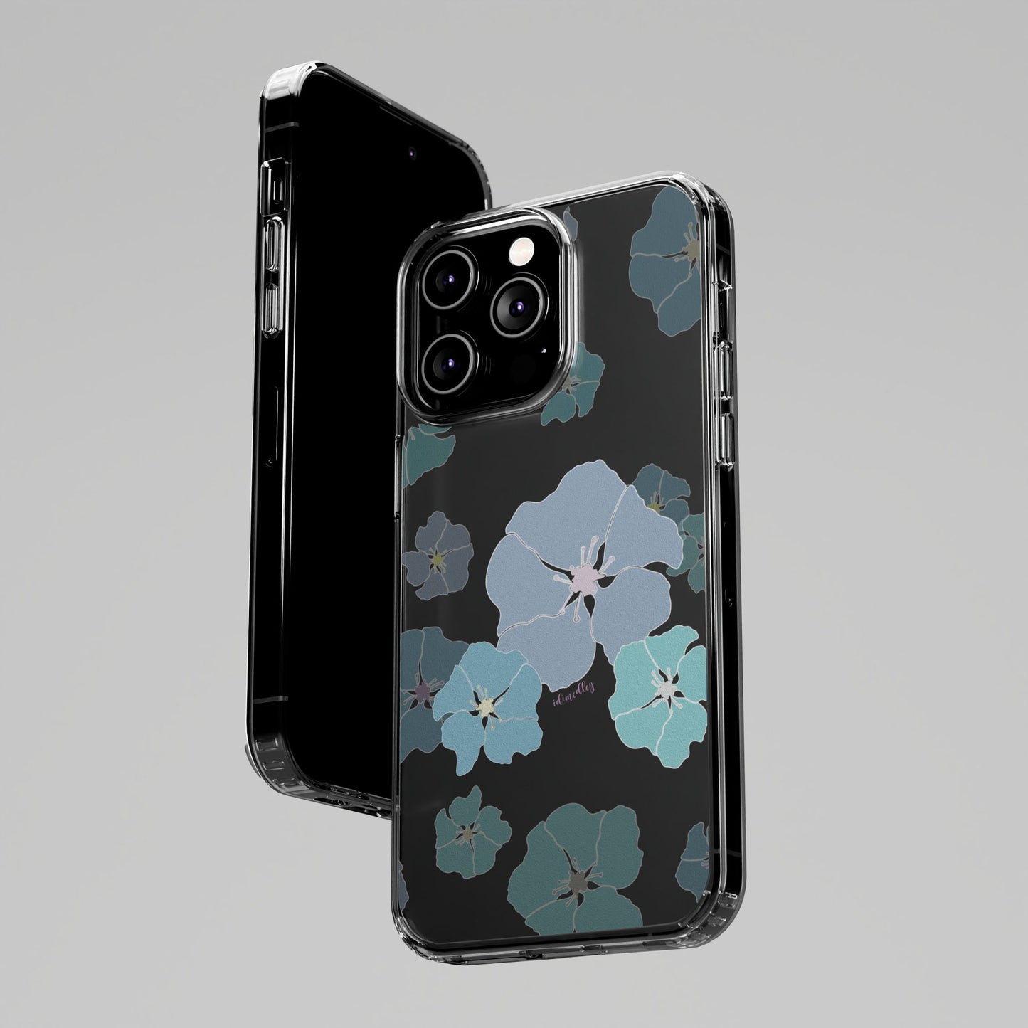 Ilima Flowers Blue CLEAR Case