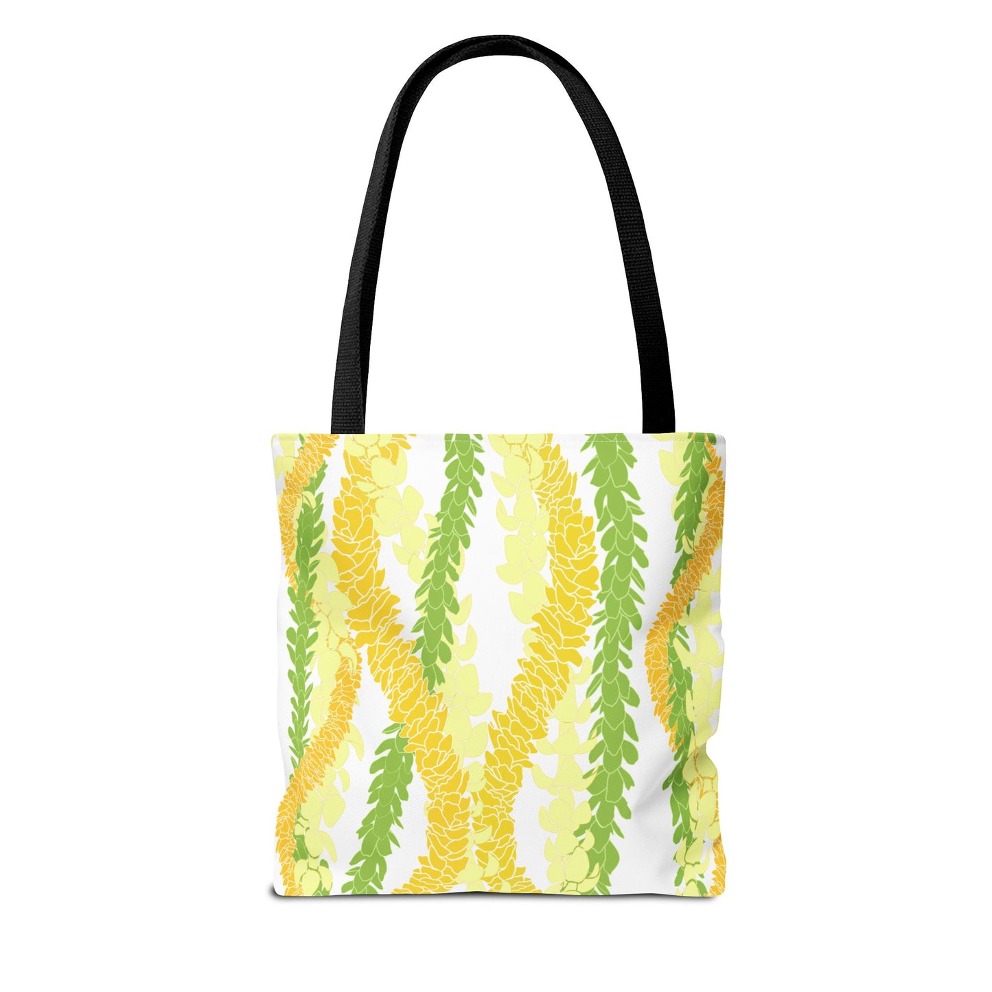 Tote bag- Triple Strand Puakenikeni, Pakalana and Ilima Leis, White