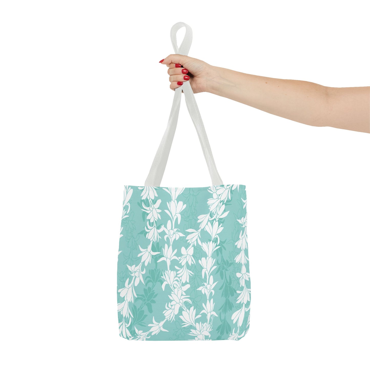 Tote bag- Tuberoses for Nohea (Seafoam)