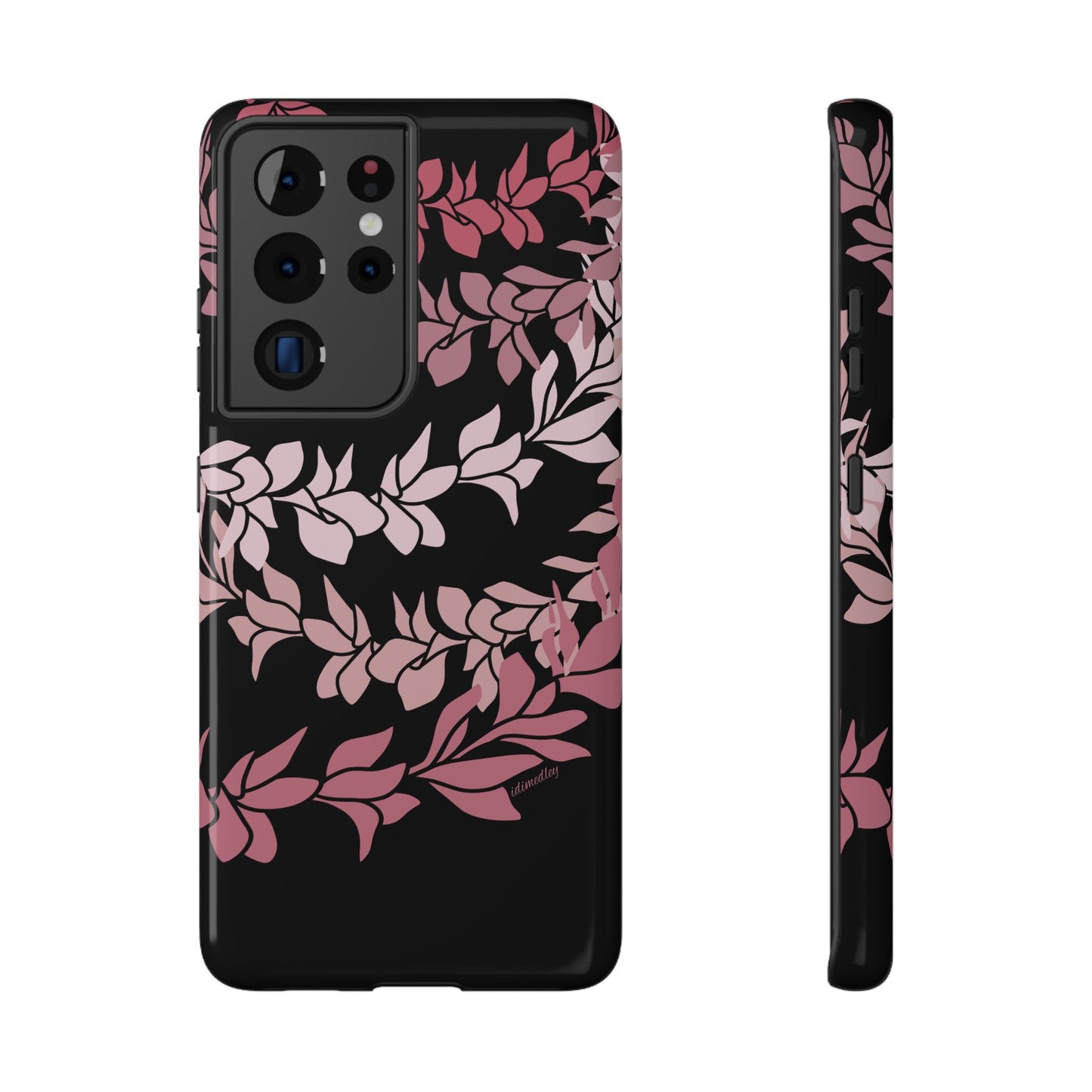 Plumeria Leis in Color Me Pinks (Black)