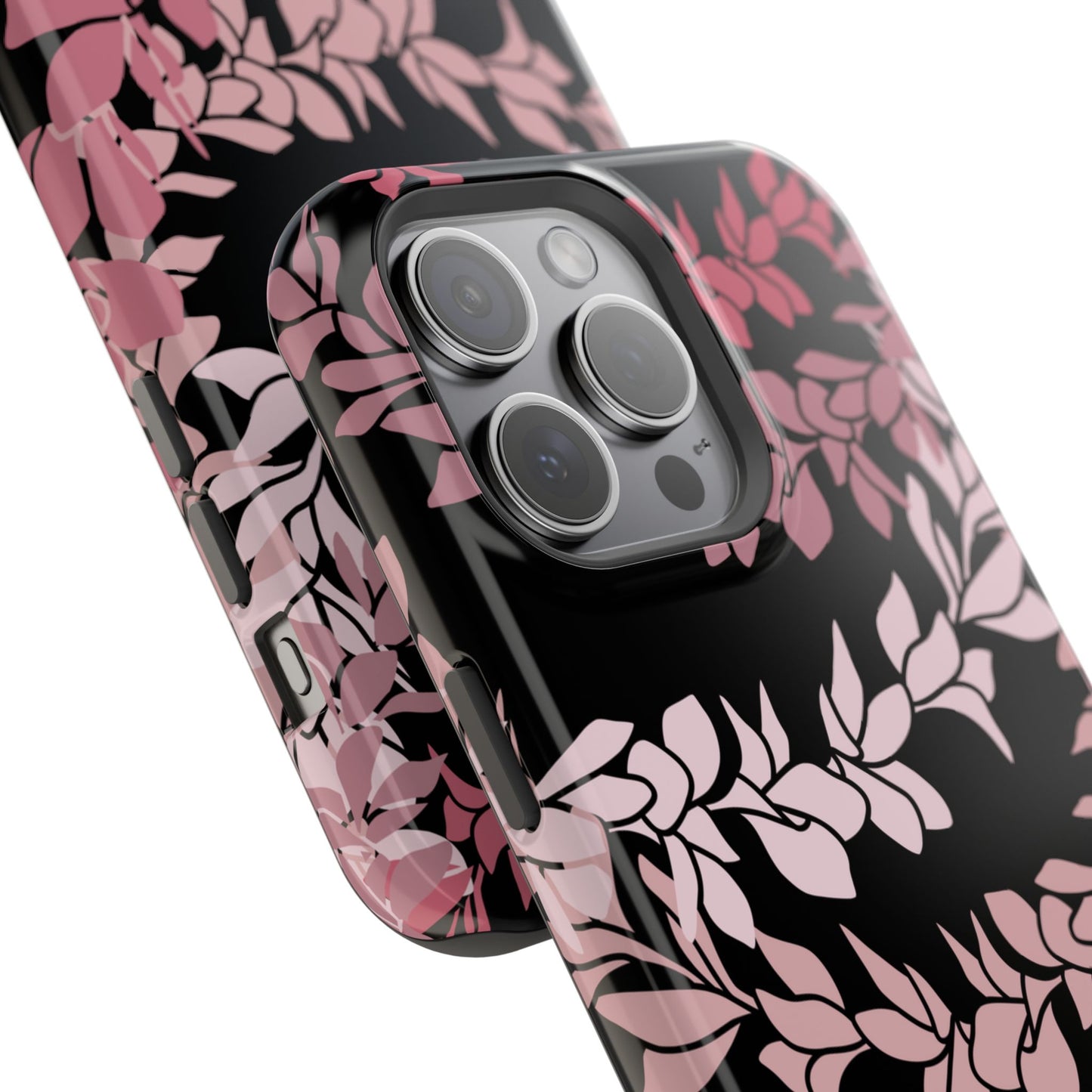Plumeria Leis in Color Me Pinks (Black)