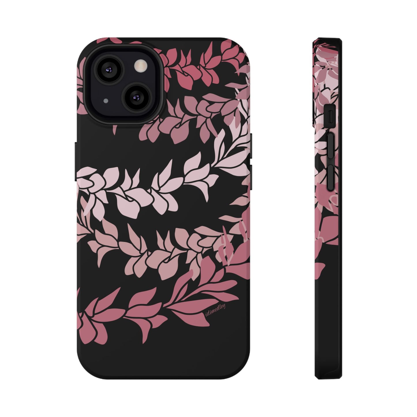 Plumeria Leis in Color Me Pinks (Black)