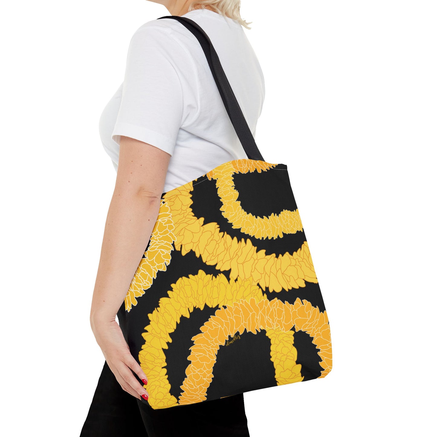 Tote Bag- Ilima Lei (Black)