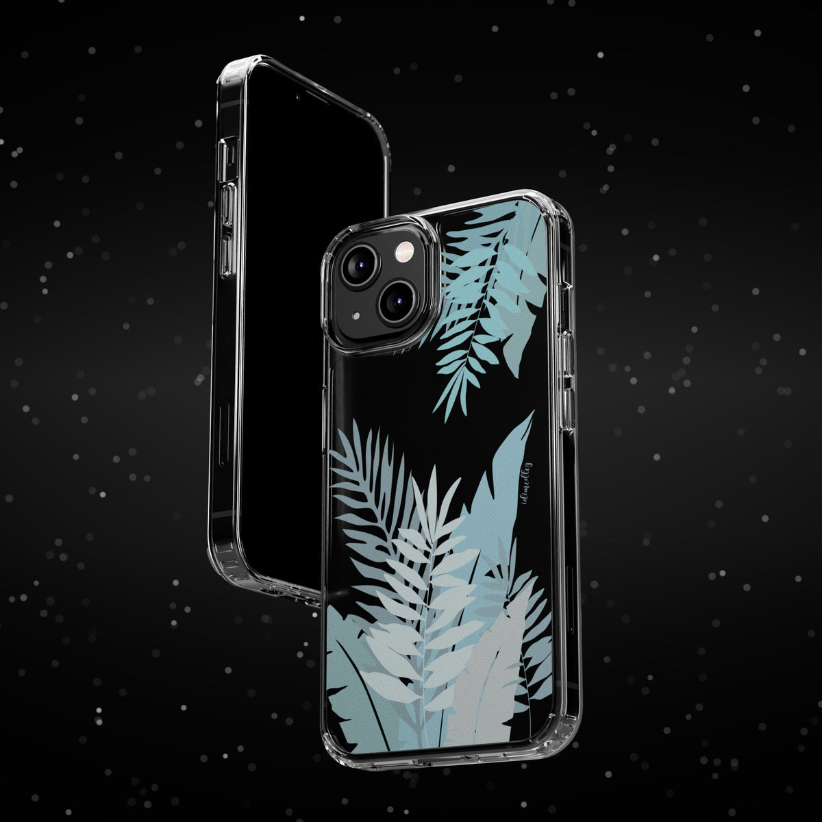 Whispering Leaves (Blue) CLEAR Case