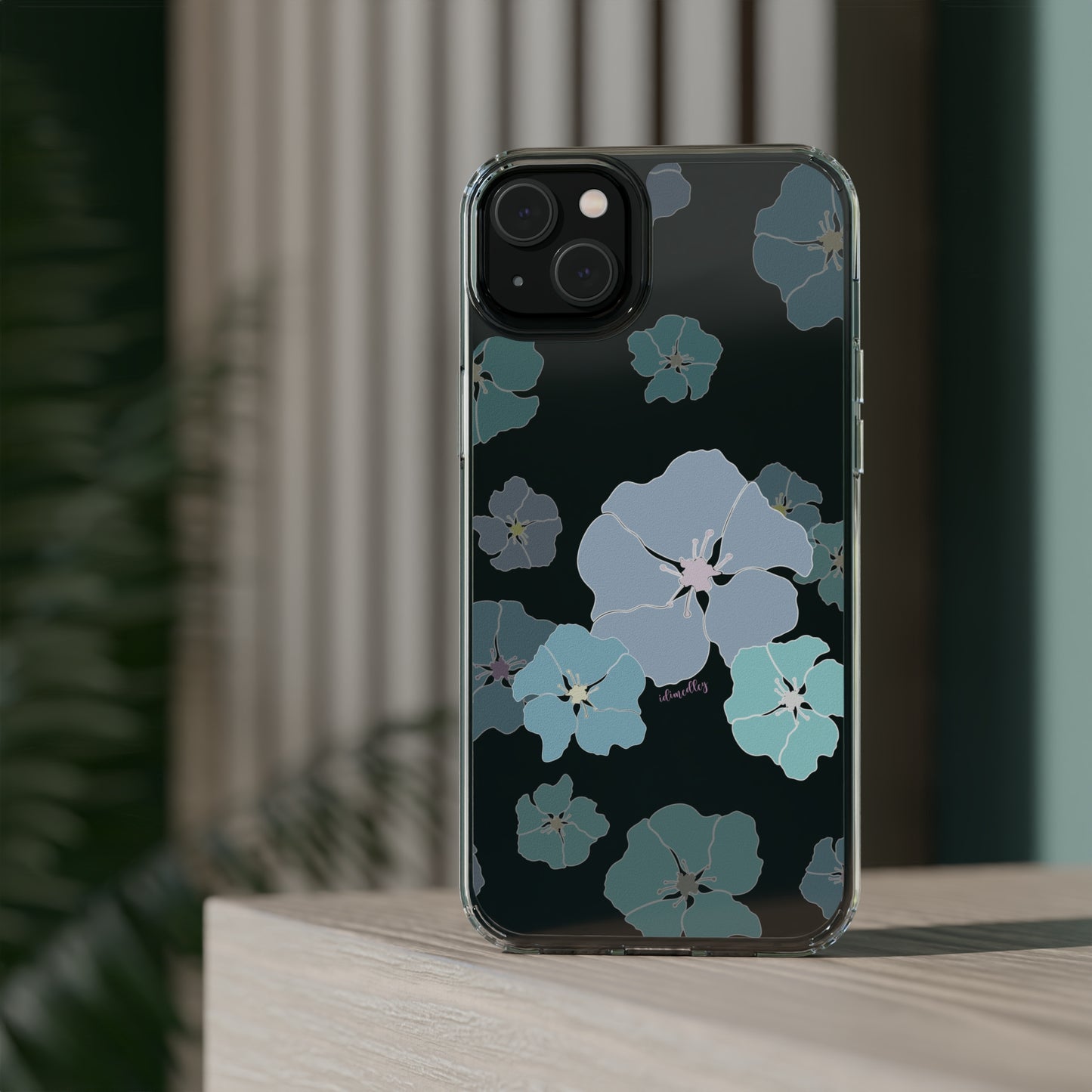 Ilima Flowers Blue CLEAR Case