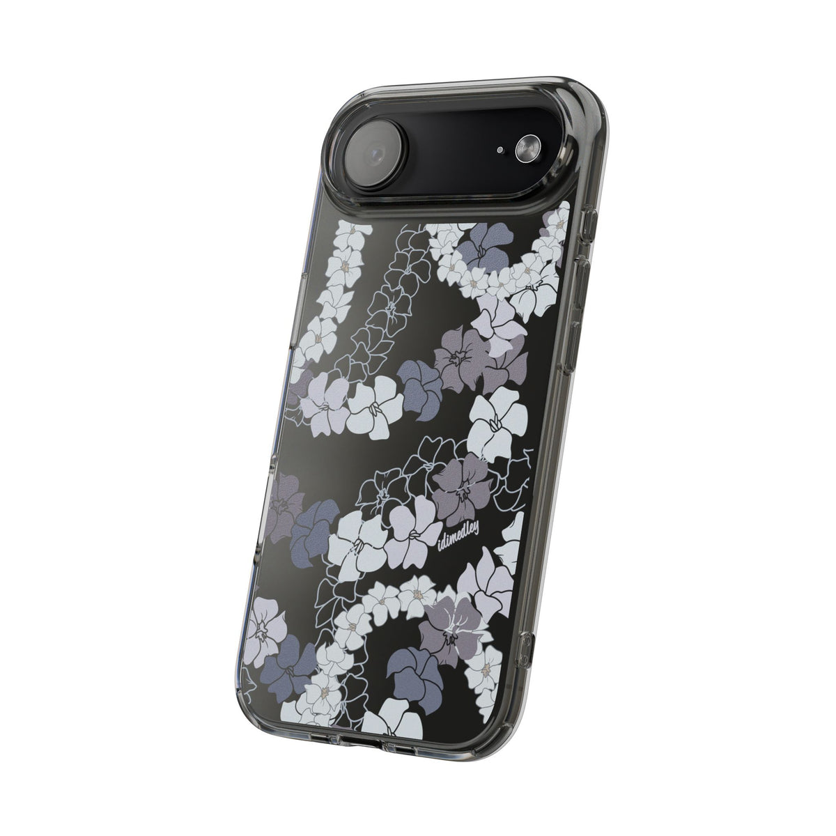 Puakenikeni En Face Flower Leis (Blue and Purple) CLEAR Case