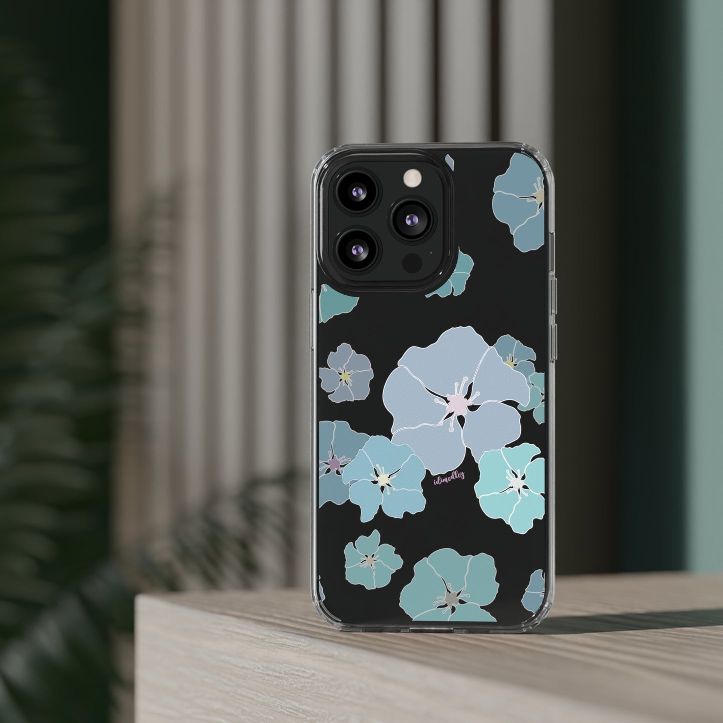 Ilima Flowers Blue CLEAR Case