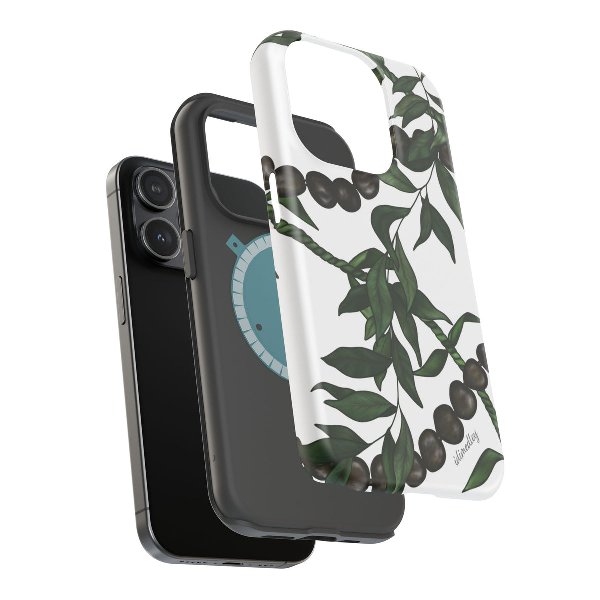 Kukui Nut, Maile, Ti Leaf Lei (White), MAGSAFE