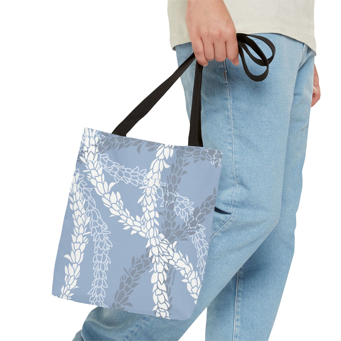 Tote bag- Pikake Wishes (Cyan Blue)