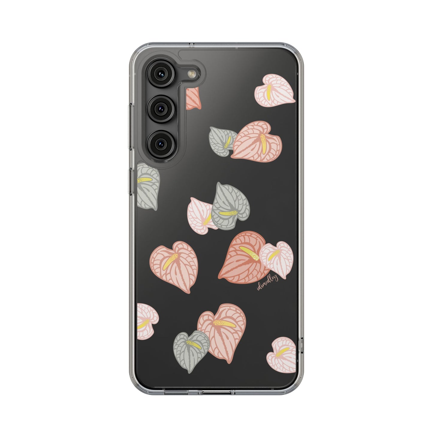 Anthuriums Abound in Papaya Sunset CLEAR Case