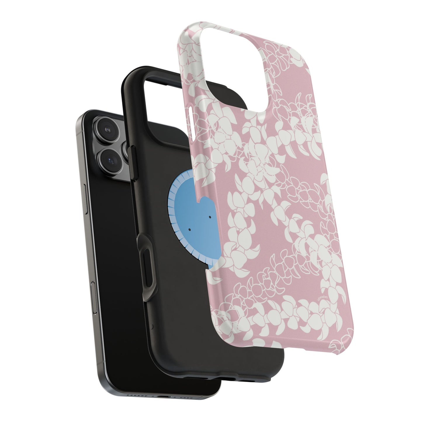Puakenikeni Curvilinear Lei (Rosey Pink), MAGSAFE