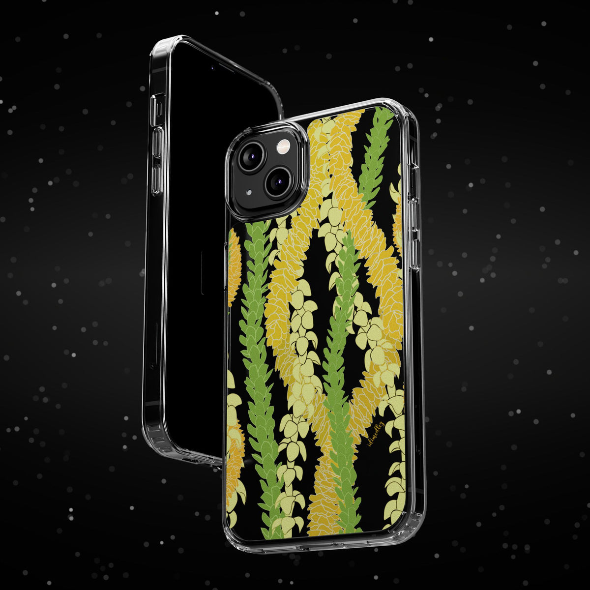 Triple Strand Ilima, Pakalana and Puakenikeni Lei CLEAR Case