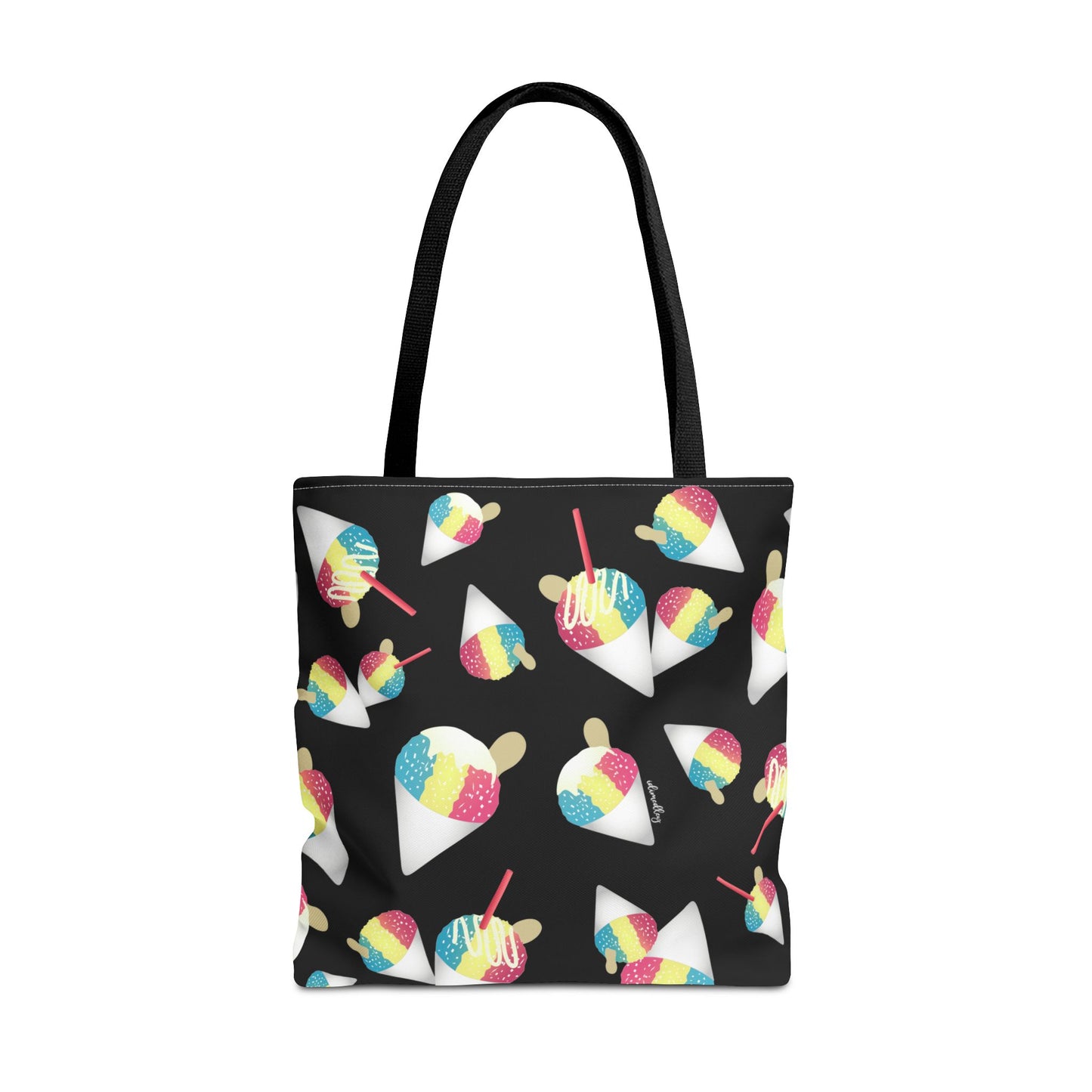 Tote bag- Rainbow Shave Ice/Snow Cones (Black)