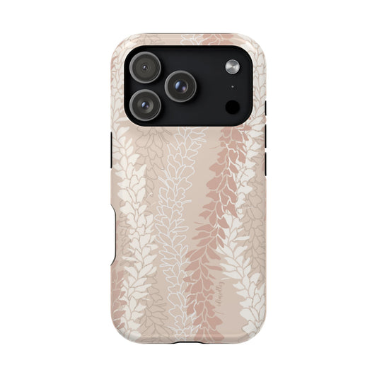 White Ginger Lei Kisses in Peach, MAGSAFE