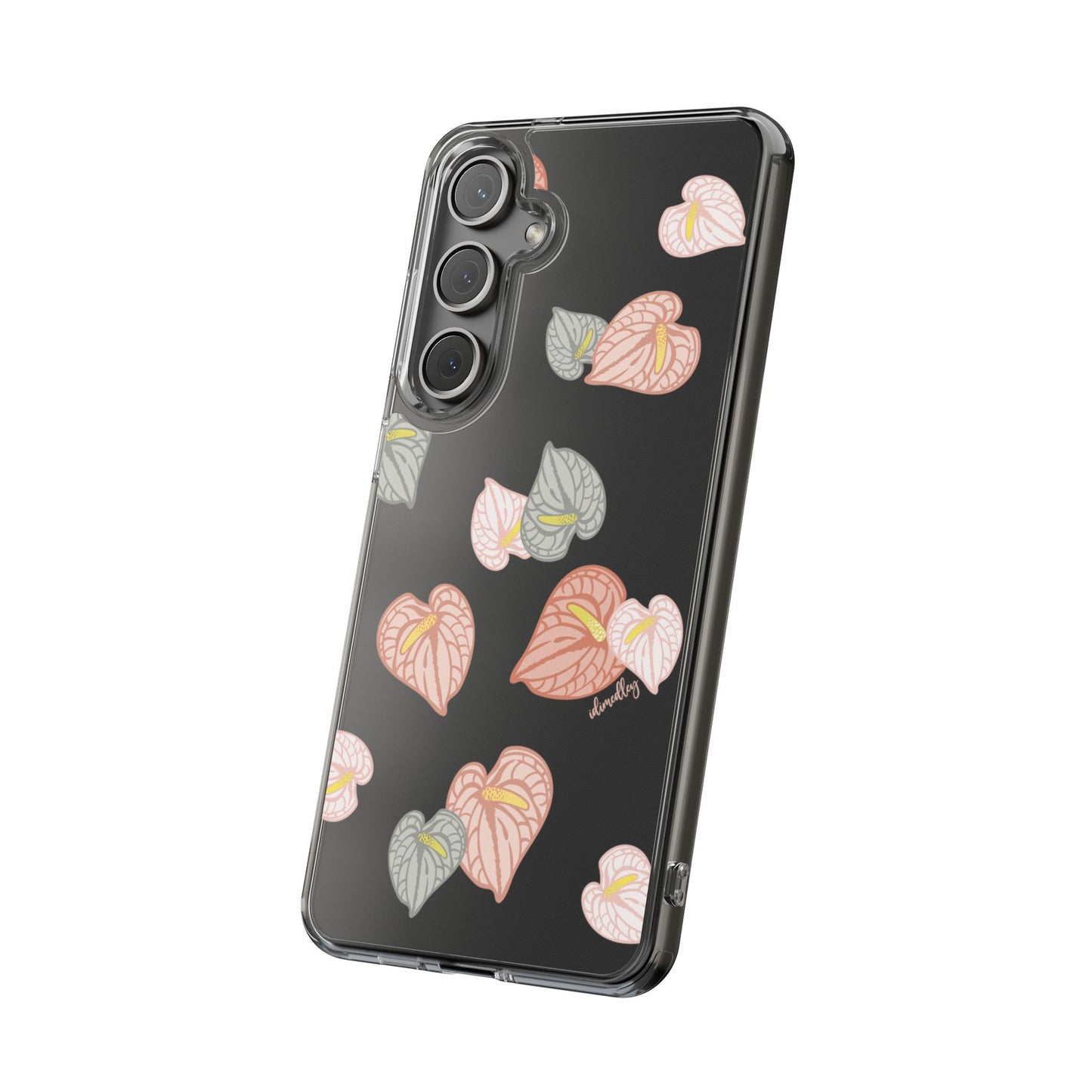 Anthuriums Abound in Papaya Sunset CLEAR Case