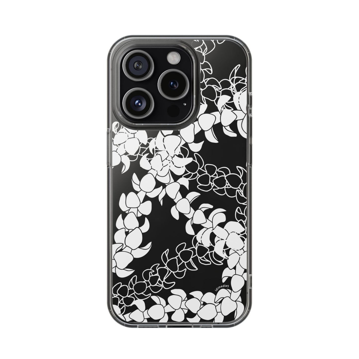 Puakenikeni Curvilinear Lei CLEAR Phone Case