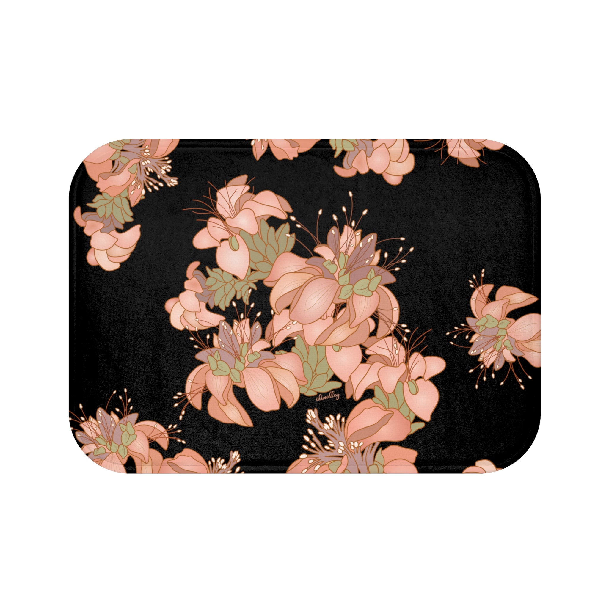 Bath Mat- Wili Wili in Black – Island Digital Imagers Medley