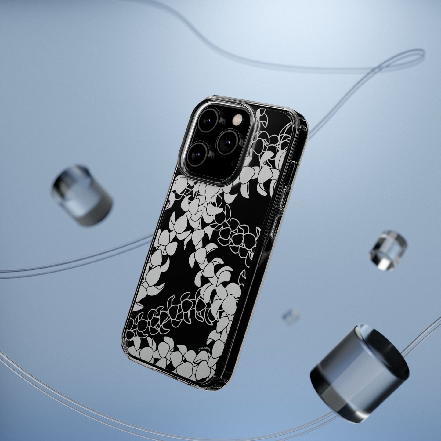 Puakenikeni Curvilinear Lei CLEAR Phone Case